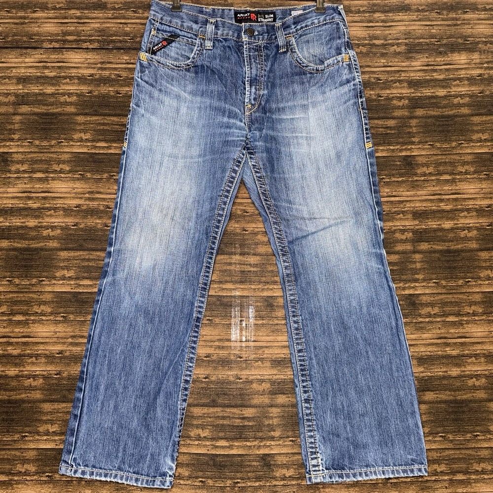 Ariat FR M5 Slim Straight Mens Flame Resistant Work Jeans 34/30 CAT 2